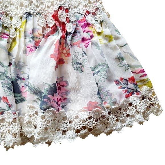 ANTHROPOLOGIE RANNA GILL Kalila Floral Women's Halter Lace Cottagecore Dress - Picture 11 of 12